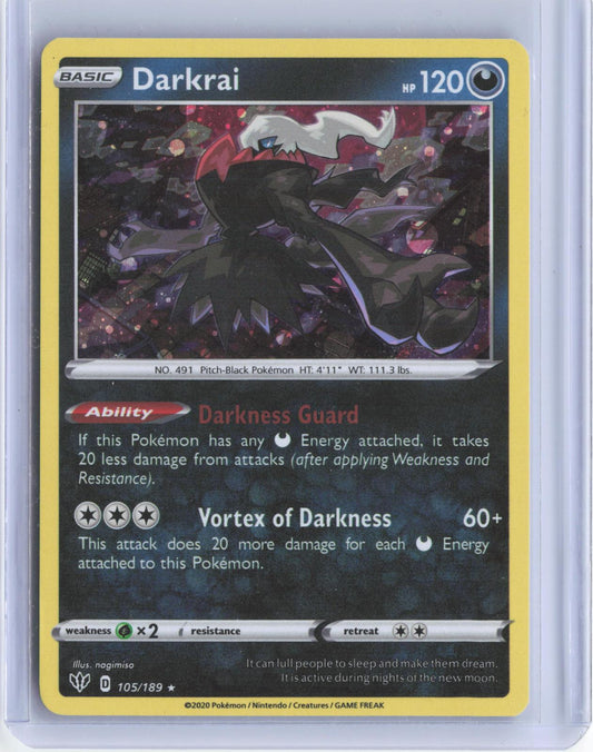 Darkrai 105/189 Holo Rare Darkness Ablaze Pokemon Holo TCG Card