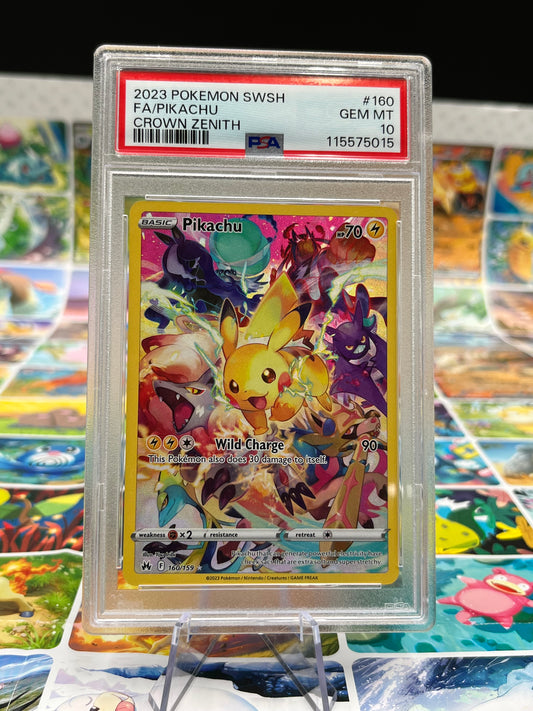 PSA 10 Pikachu (Secret) 160/159 / Secret Rare - Crown Zenith (CRZ) Graded Pokémon TCG