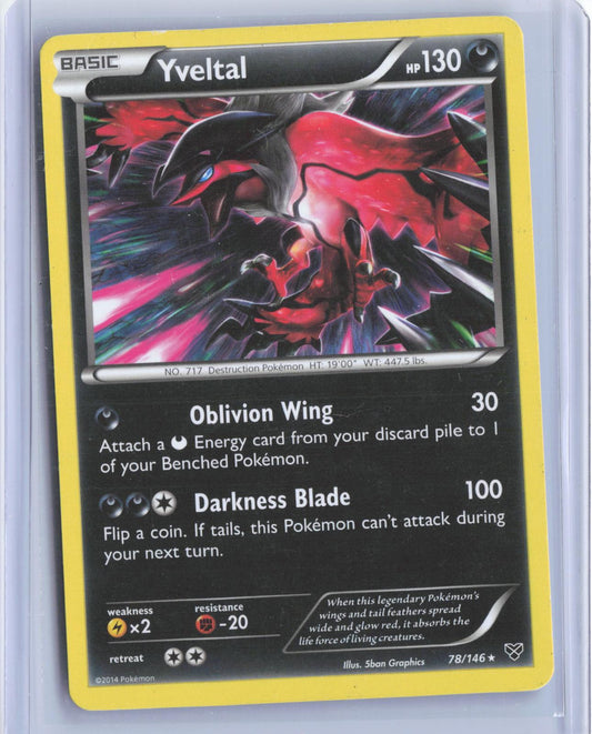 Yveltal (Cracked Ice Holo) 78/146 Holo Deck Exclusives Pokemon Holo TCG Card