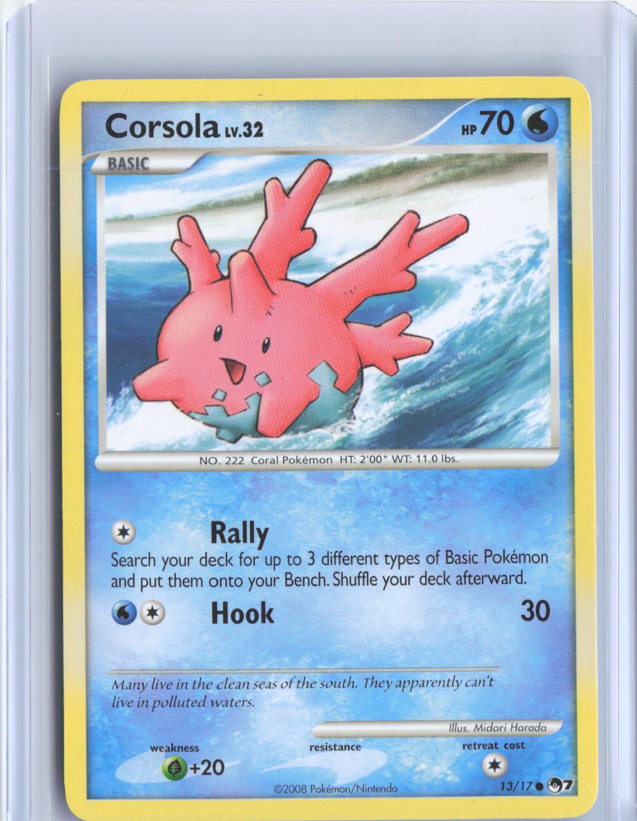 Corsola 13/17 Common POP Series 7 Pokemon