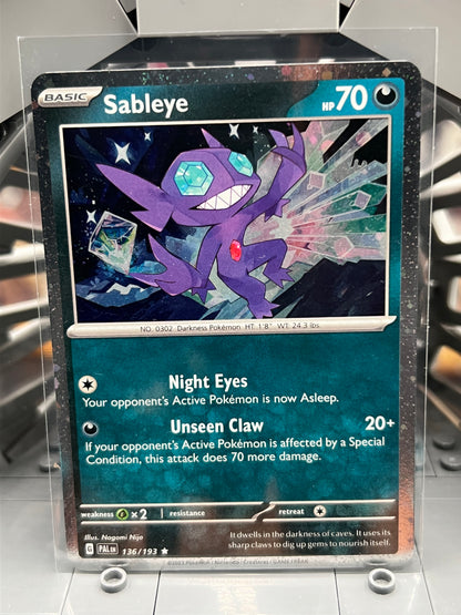 Sableye 136/193 - SV02: Paldea Evolved (PAL) Cosmos Holo Pokémon TCG