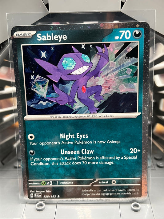 Sableye 136/193 - SV02: Paldea Evolved (PAL) Cosmos Holo Pokémon TCG