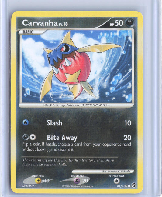 Carvanha 81/132 Common Secret Wonders Pokemon TCG Card