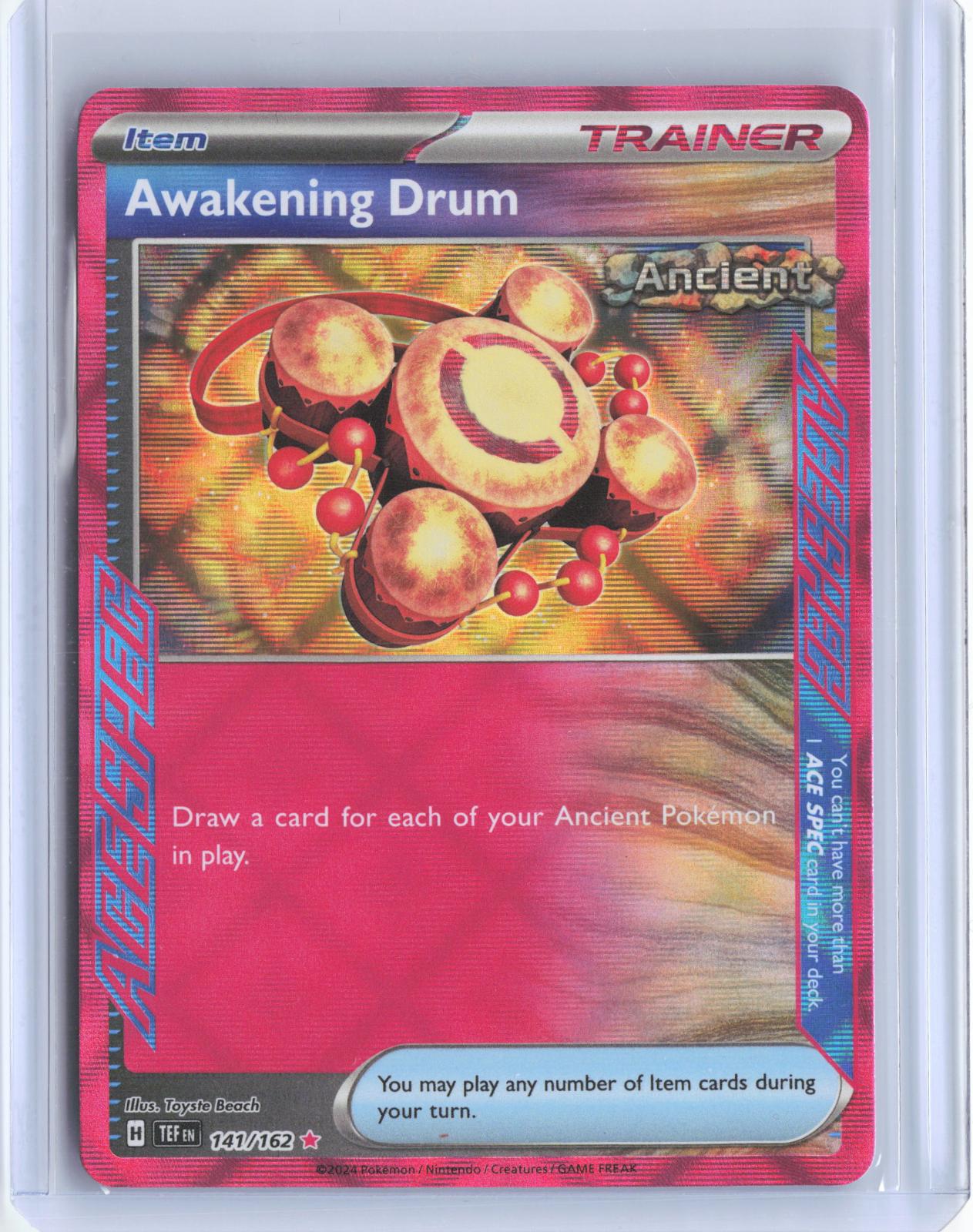 Awakening Drum 141/162 ACE SPEC Rare Temporal Forces Pokemon TCG Card