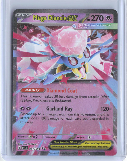Mega Diancie ex 041/094 Double Rare Phantasmal Flames Pokemon Holo