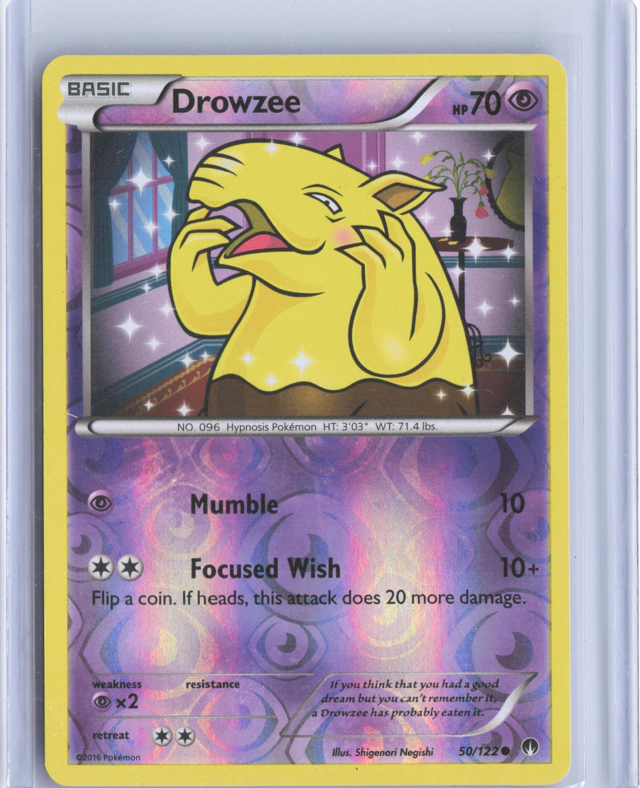 Drowzee 50/122 Common BREAKpoint Pokemon Reverse Holo TCG Card