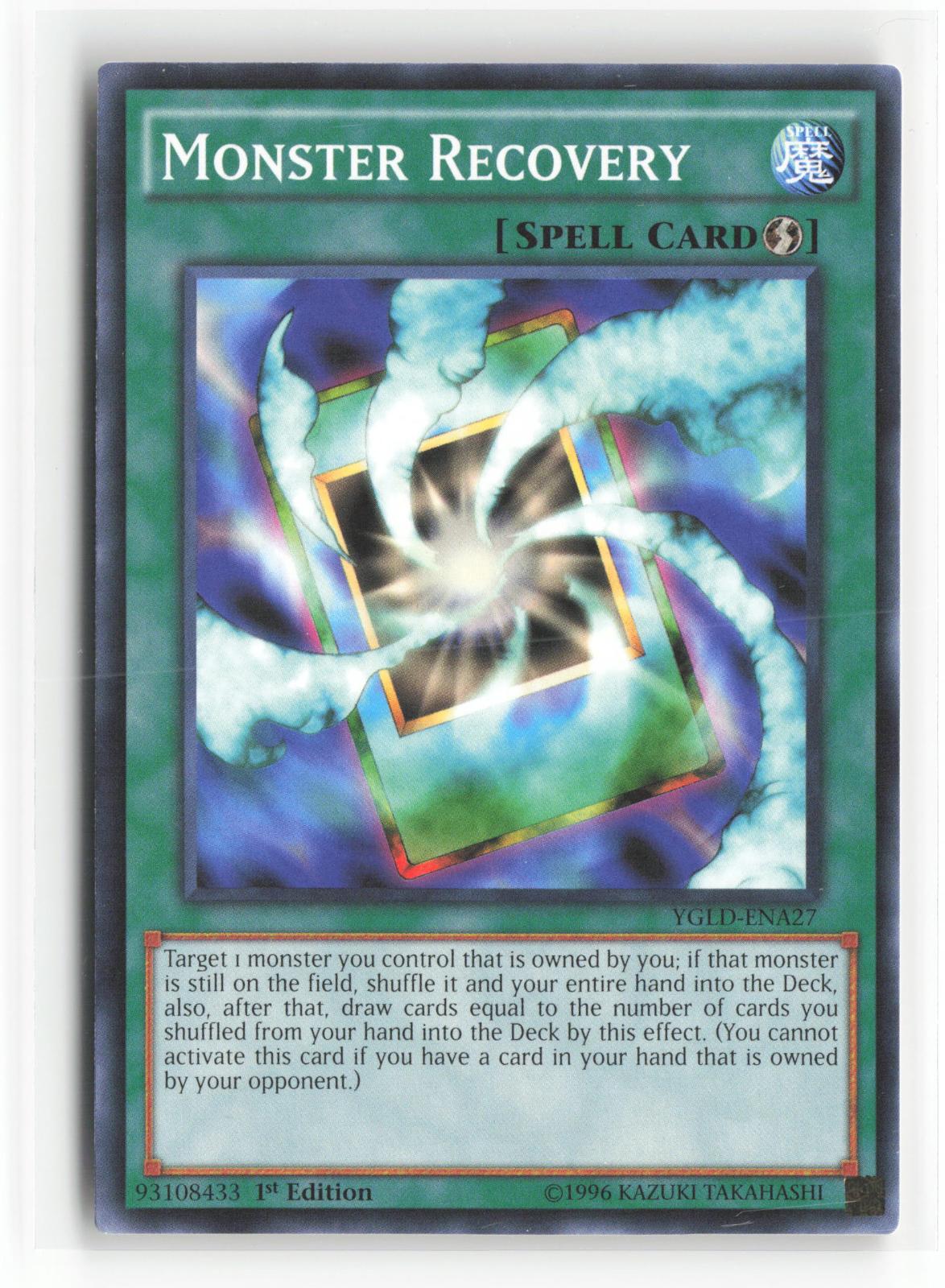 Monster Recovery (A) YGLD-ENA27 King of Games: Yugi's Legendary Decks Yu-Gi-Oh 1st Edition
