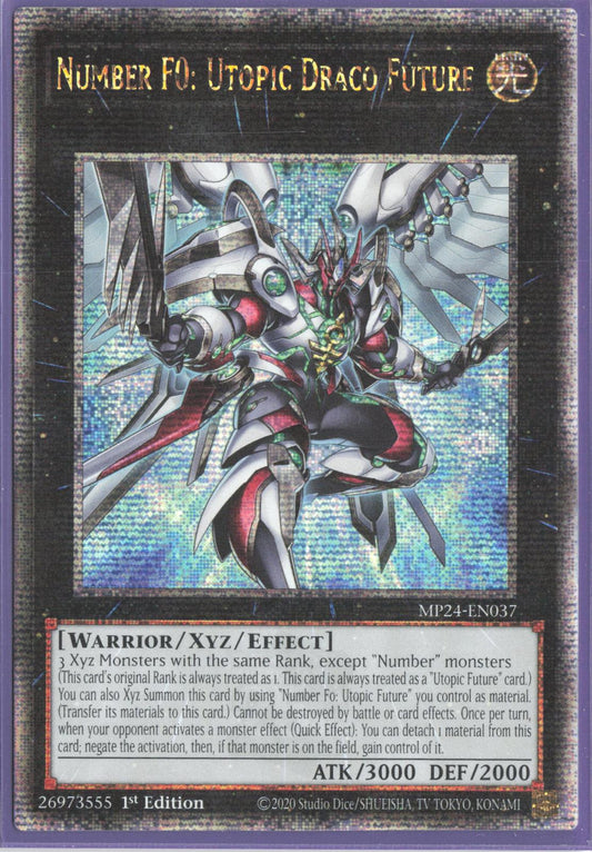 Number F0: Utopic Draco Future (Quarter Century Secret Rare) MP24-EN037 25th Anniversary Tin: Dueling Mirrors Yu-Gi-Oh 1st Edition
