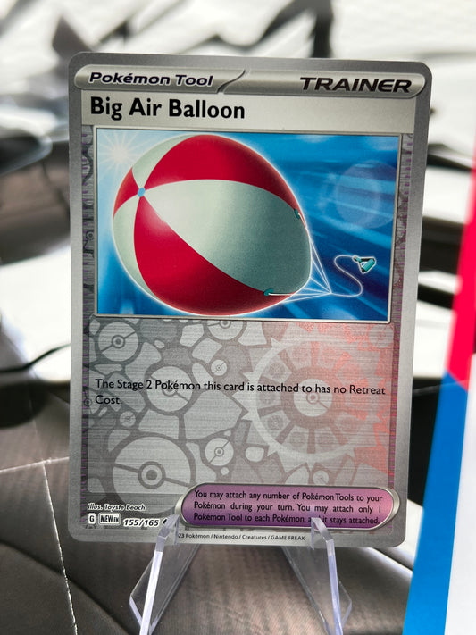 Big Air Balloon Reverse Holo 155/165 - SV: Scarlet & Violet 151 (MEW) Pokémon Card TCG