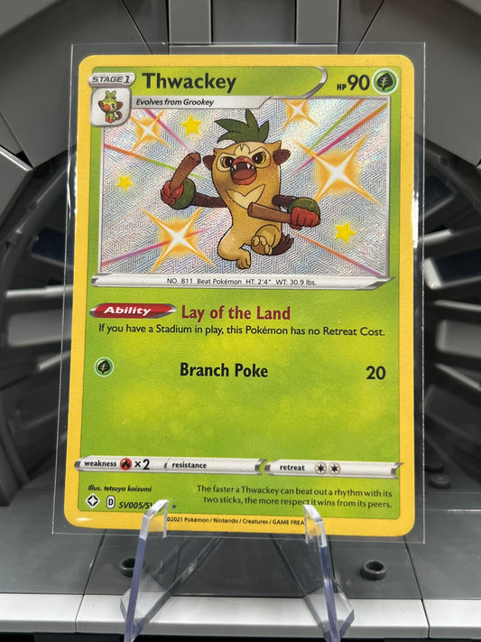 Thwackey - Shining Fates: SV005/SV122 / Shiny Holo Shiny Vault (SHFSV) Pokémon TCG