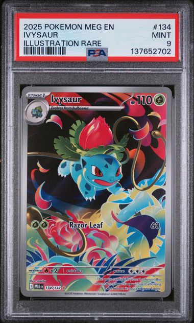 PSA 9 Ivysaur - 134/132 - ME01: Mega Evolution (MEG) Graded Pokémon TCG