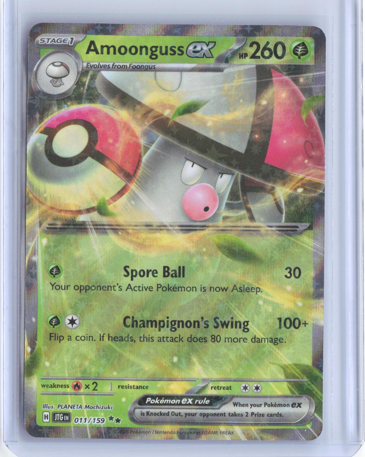 Amoonguss ex 011/159 Double Rare Journey Together Pokemon TCG Card