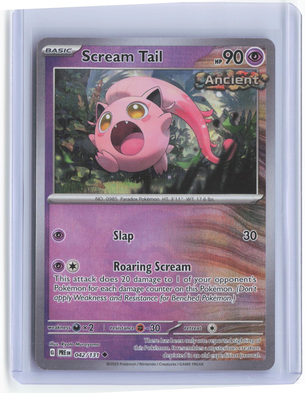 Scream Tail (Poke Ball Pattern) 042/131 Holo Prismatic Evolutions Pokemon Card