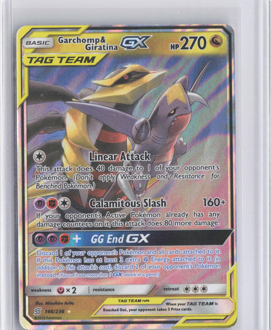 Garchomp & Giratina GX 146/236 Holo GX Rare Unified Minds Pokemon TCG Card