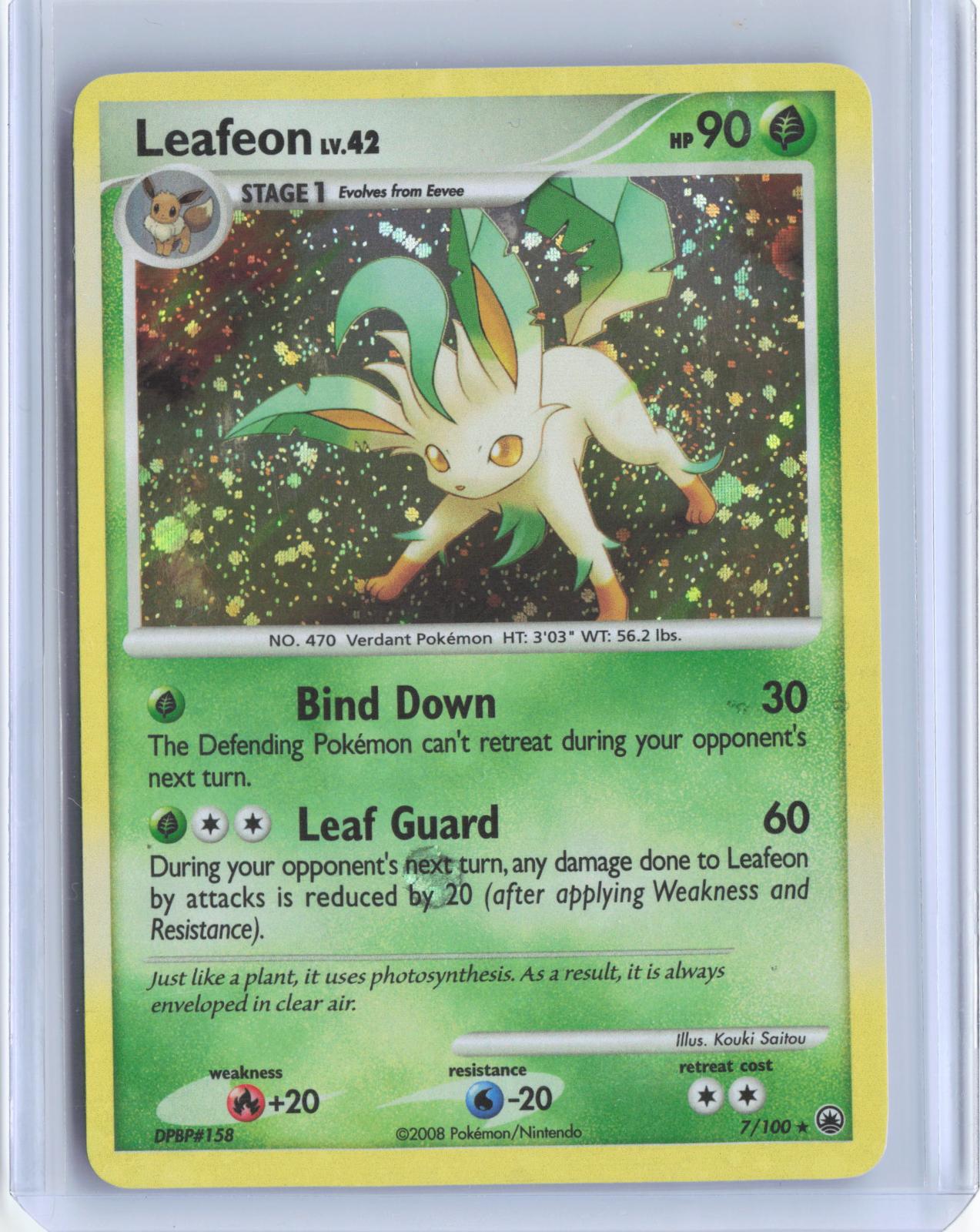 Leafeon 7/100 Holo Rare Majestic Dawn Pokemon TCG Card