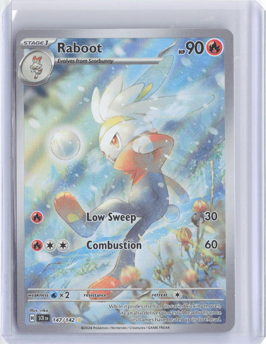 Raboot 147/142 Illustration Rare Stellar Crown Pokemon Holo