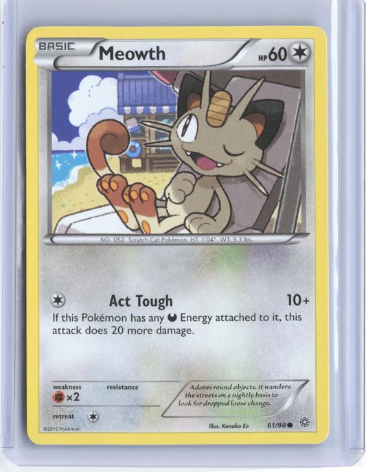 Meowth 61/98 Common Ancient Origins Pokemon TCG Card