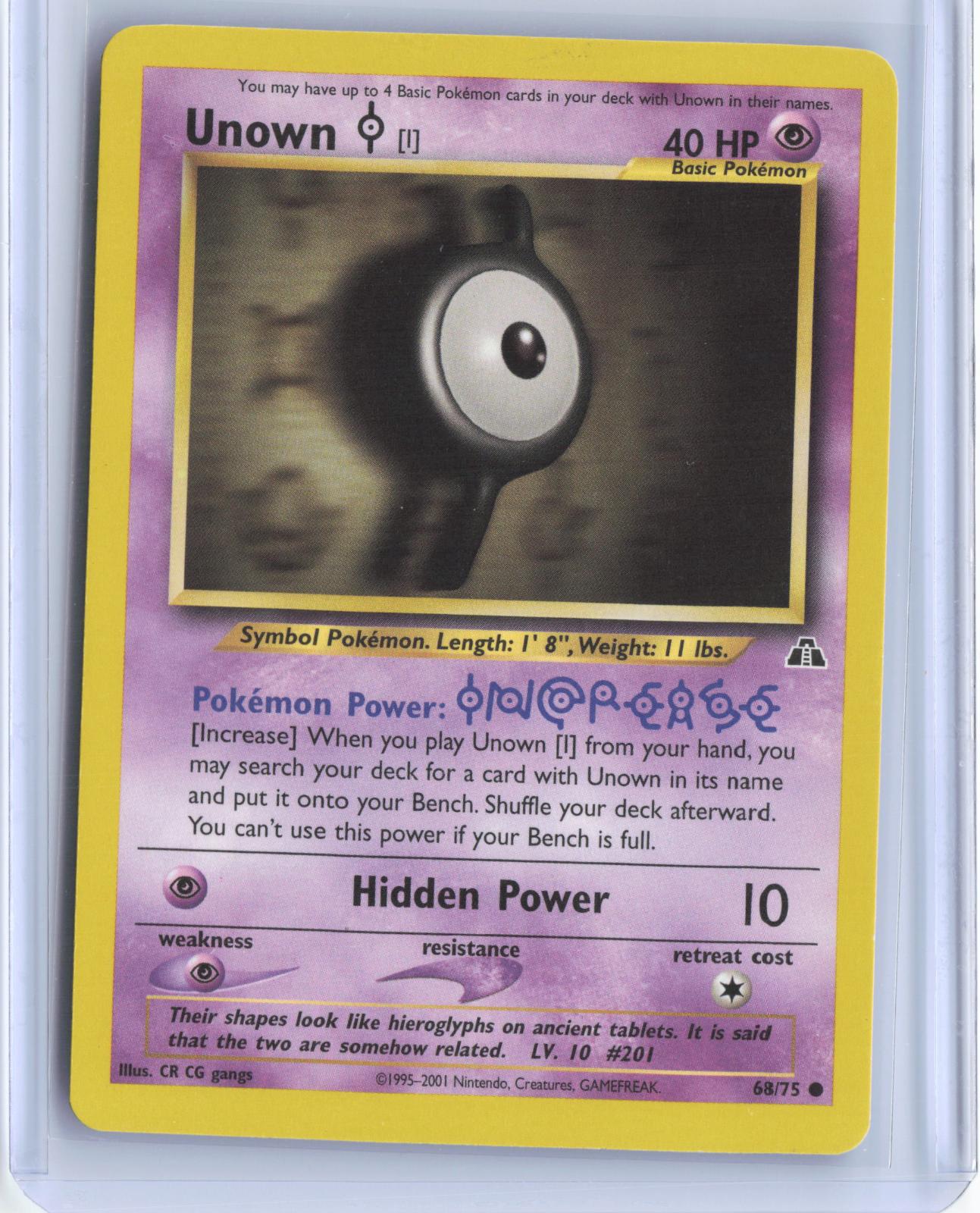 Unown [I] 68/75 Common Neo Discovery Pokemon Unlimited TCG Card