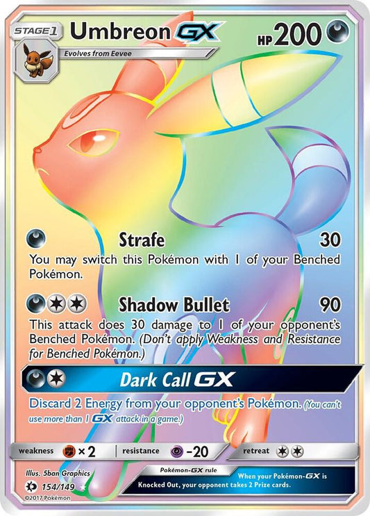 Umbreon GX (Secret) 154/149 - SM Base Set (SM01) TCG Card