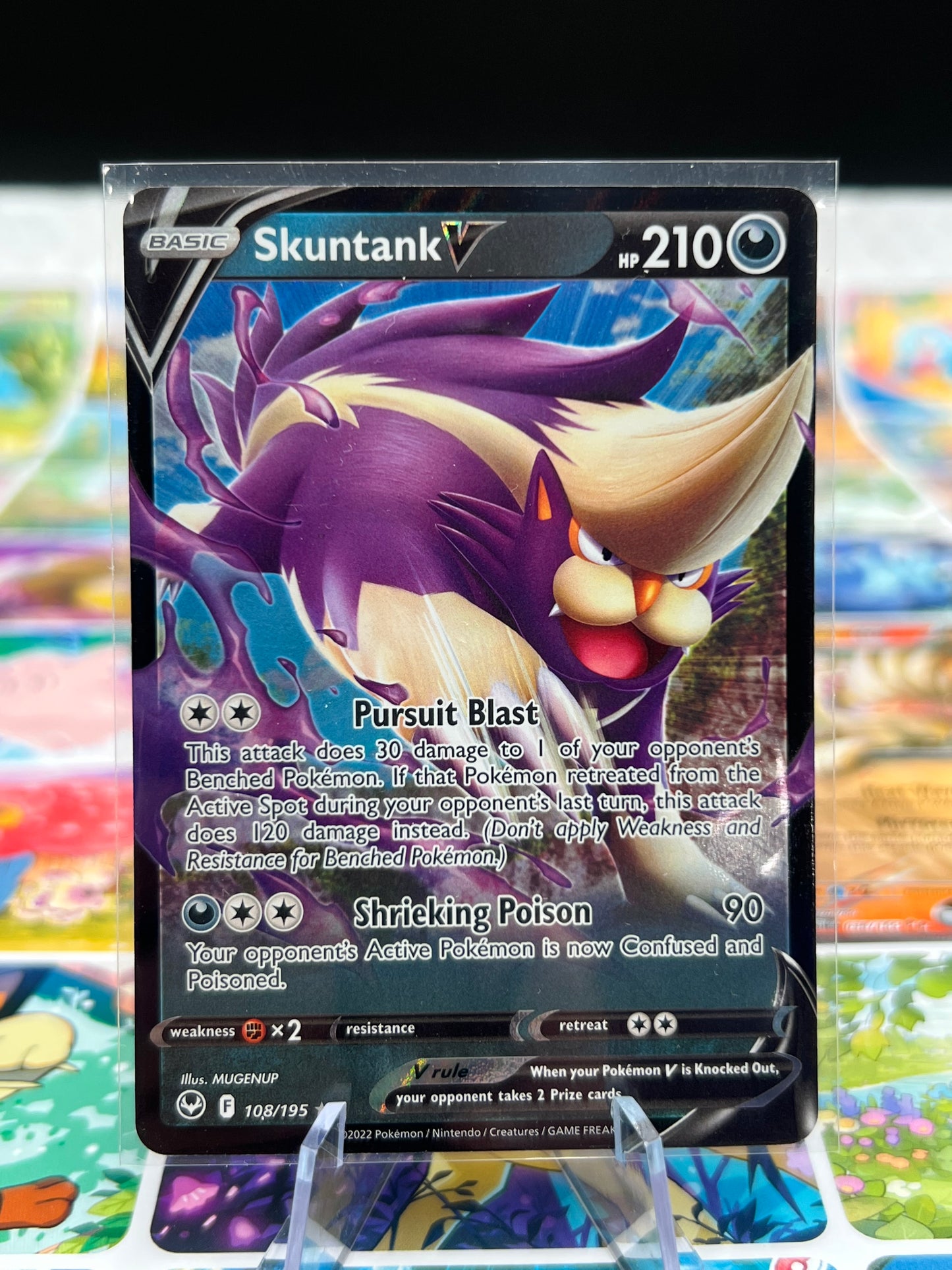 Skuntank V 108/195 - SWSH12: Silver Tempest (SWSH12) Pokémon Card TCG