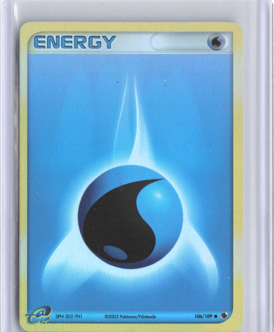 Water Energy 106/109 Common Ruby & Sapphire Pokemon TCG Card