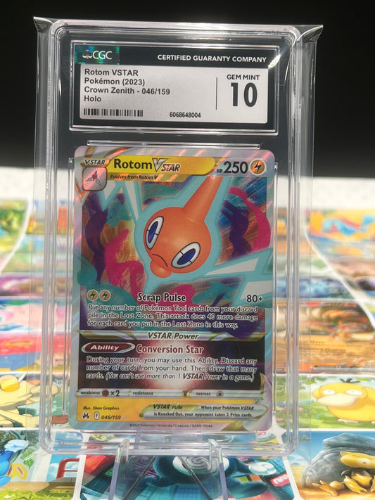 CGC 10 Rotom VSTAR 046/159 - Crown Zenith (CRZ) Graded Pokémon TCG