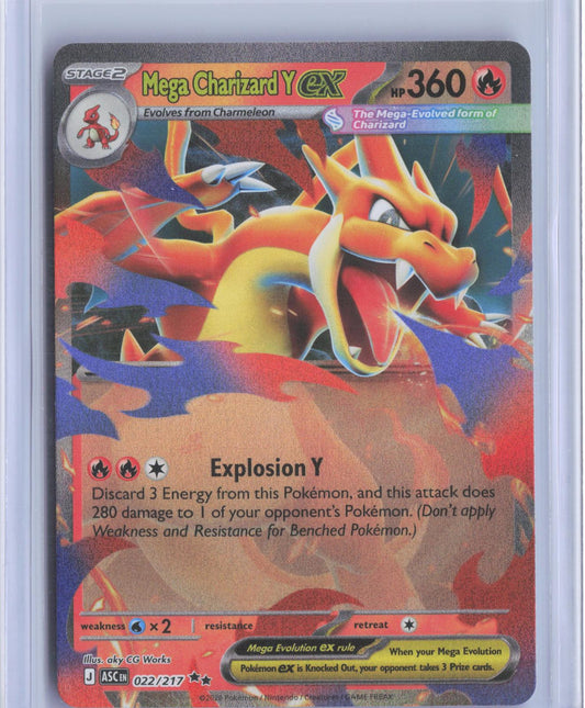 Mega Charizard Y ex 022/217 Double Rare Ascended Heroes Pokemon Holo TCG Card