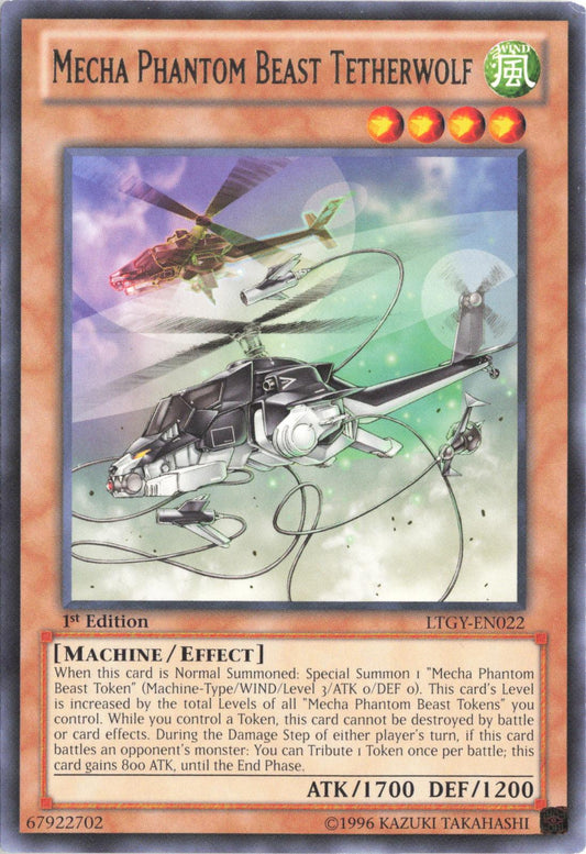 Mecha Phantom Beast Tetherwolf LTGY-EN022 Lord of the Tachyon Galaxy Yu-Gi-Oh 1st Edition
