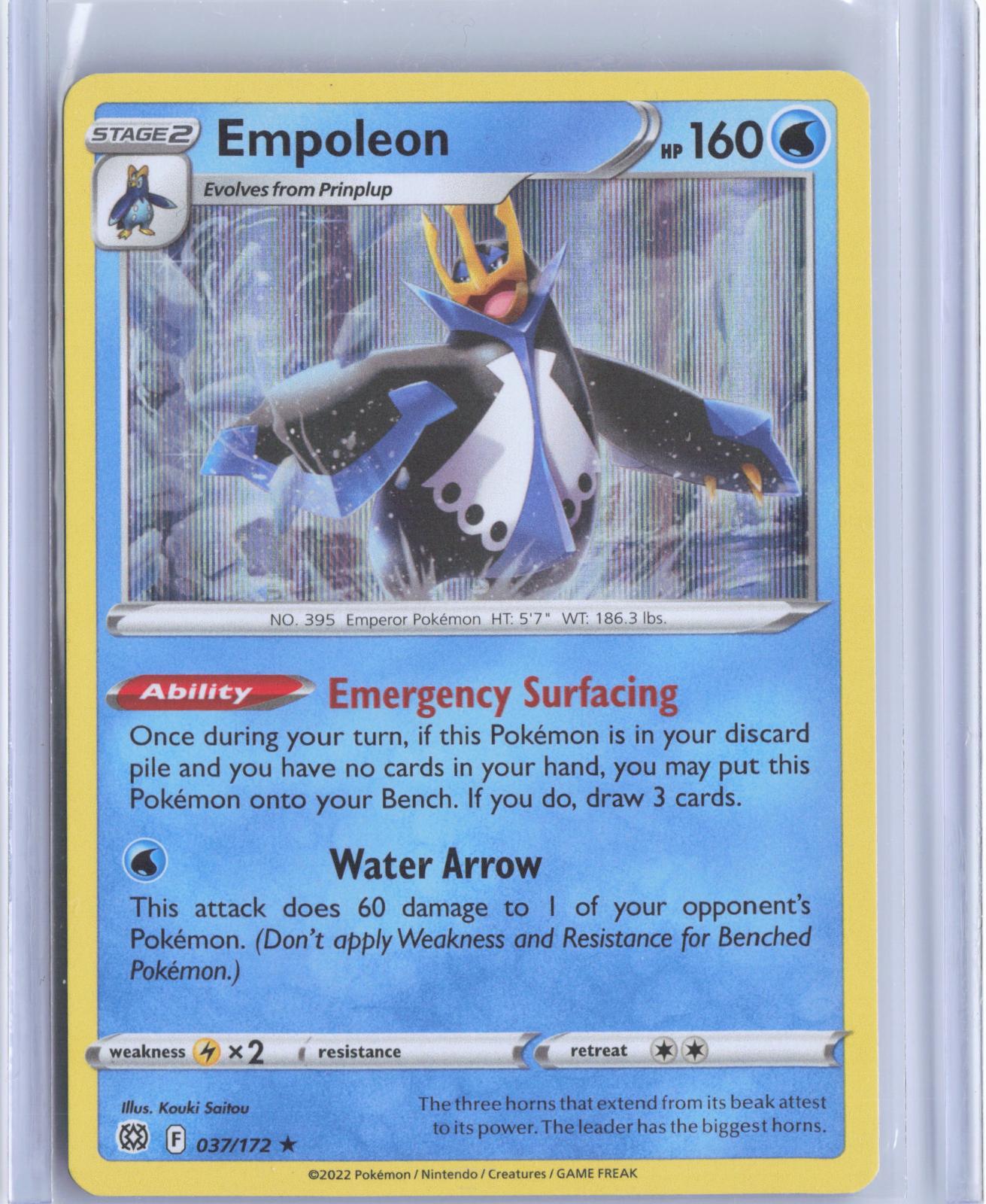 Empoleon 037/172 Holo Rare Brilliant Stars Pokemon Holo TCG Card
