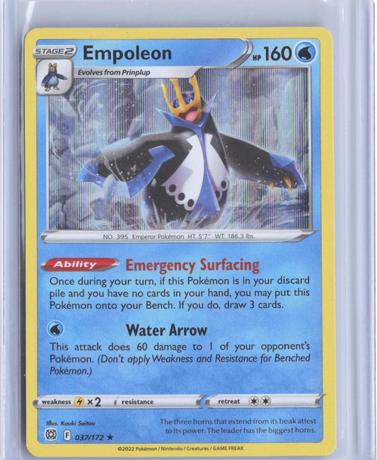 Empoleon 037/172 Holo Rare Brilliant Stars Pokemon Holo TCG Card