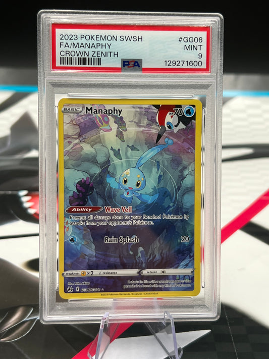 PSA 9 Manaphy GG06/GG70 - Crown Zenith: Galarian Gallery (CRZ:GG) Graded Pokémon TCG
