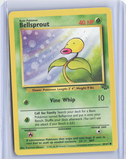 Bellsprout 49/64 Common Jungle Pokemon Unlimited TCG Card