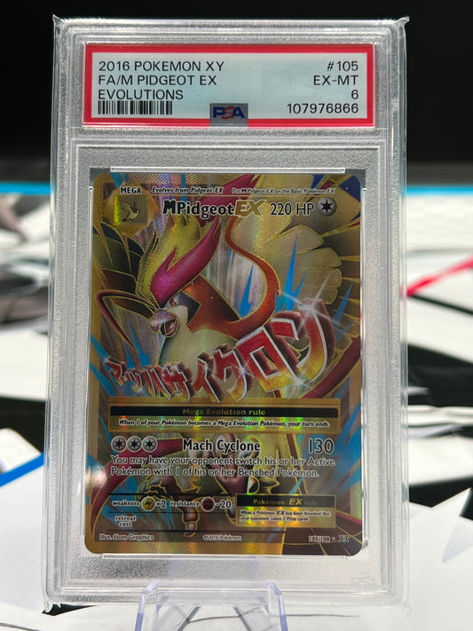 PSA 6 M Pidgeot EX #105 FA 2016 Pokémon XY Evolutions PSA 6 Pokémon TCG