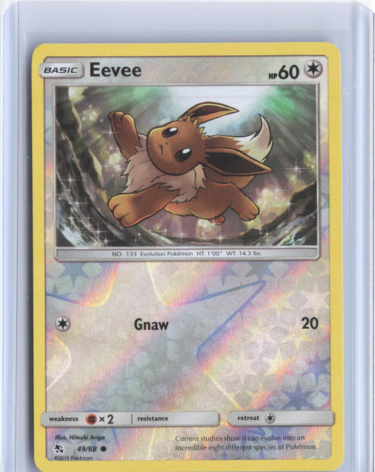 Eevee 49/68 Common Hidden Fates Pokemon Reverse Holo