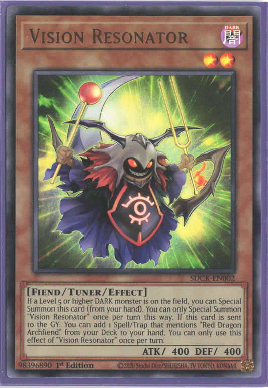 Vision Resonator SDCK-EN002 Structure Deck: The Crimson King Yu-Gi-Oh 1st Edition