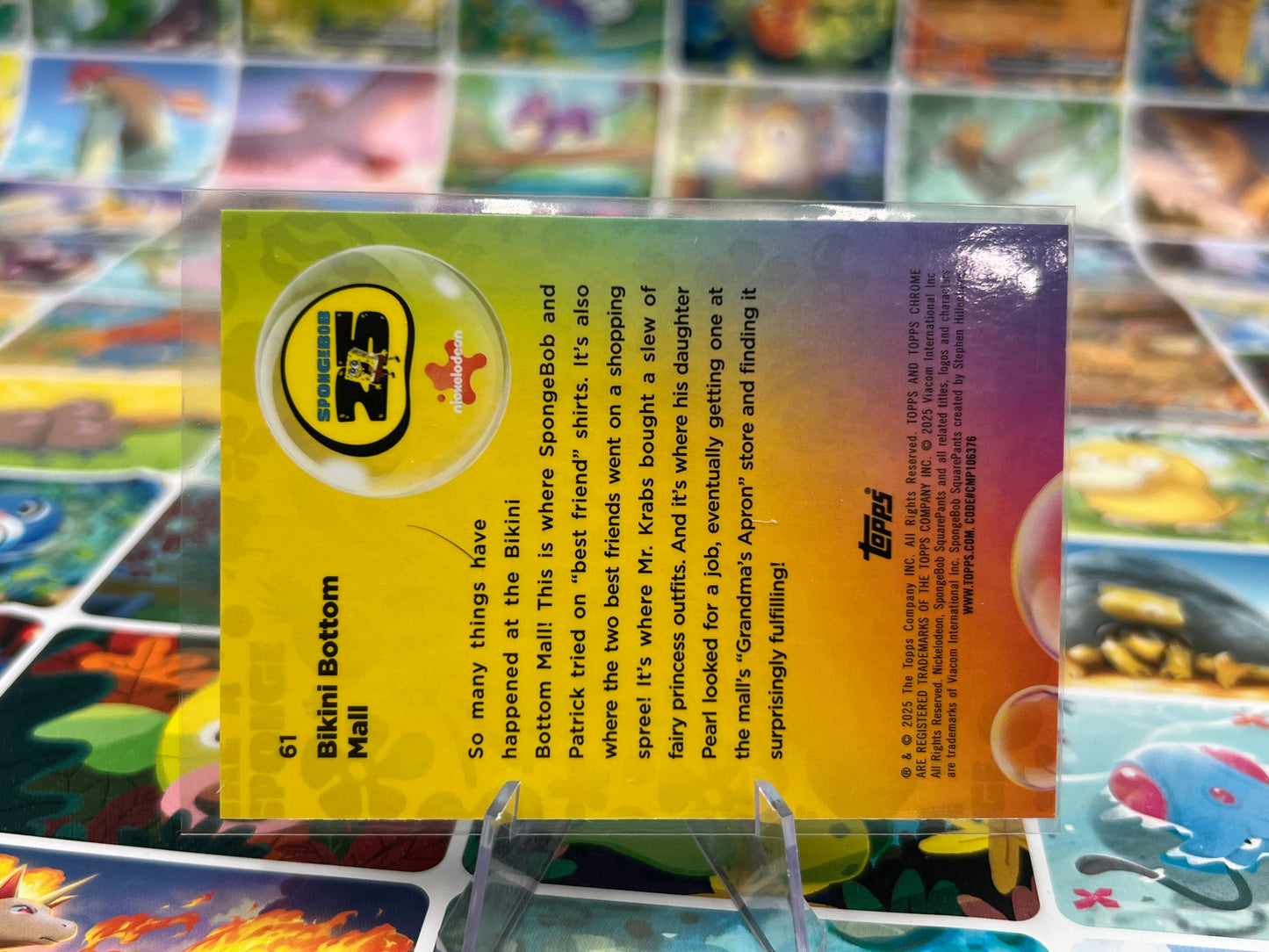 Bikini Bottom Mall 61 : 144/150 Spongebob Squarepants 25th Anniversary Topps Chrome TCG Card 2025
