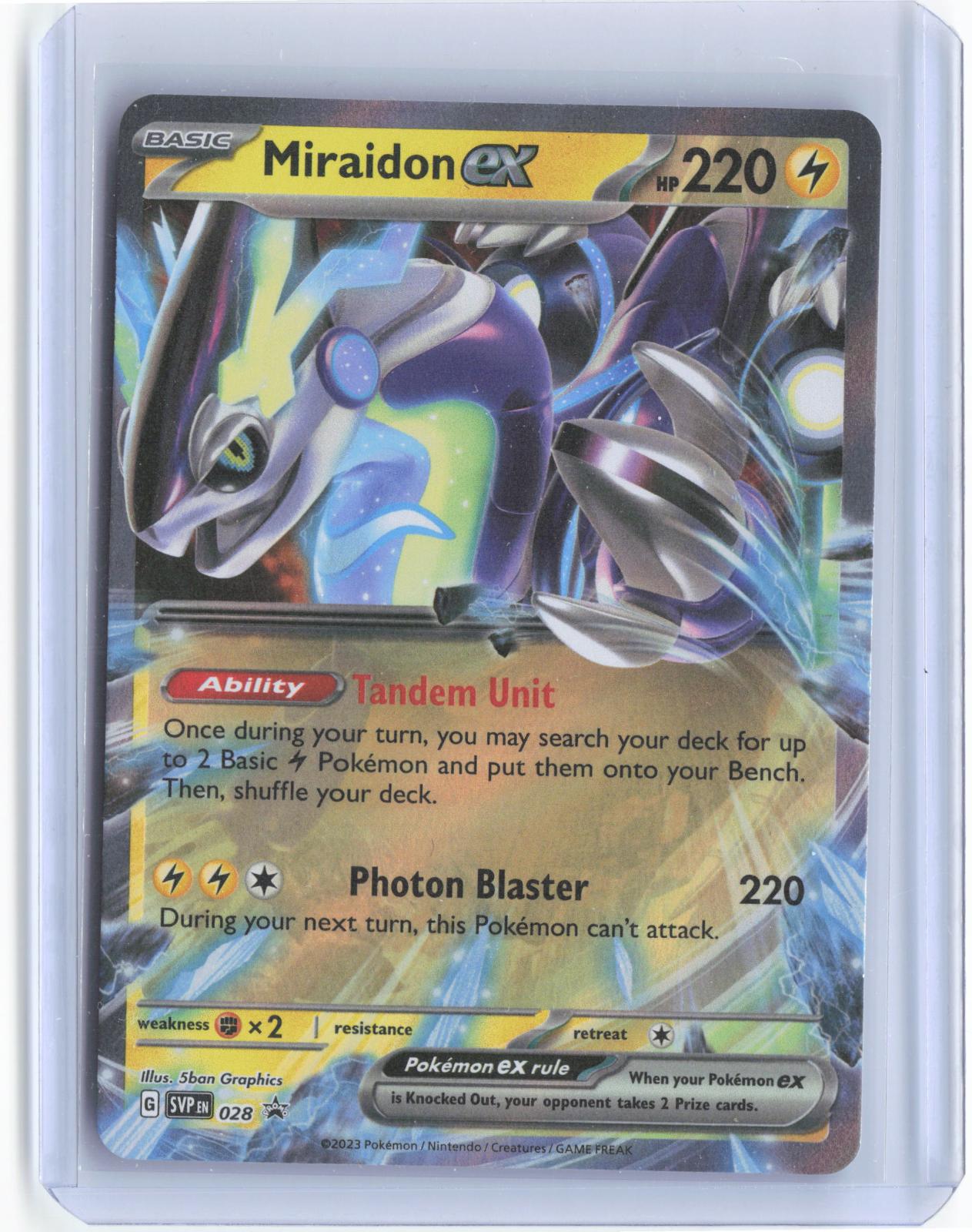Miraidon ex 028 Holo Promo Scarlet & Violet Promo Pokemon TCG Card
