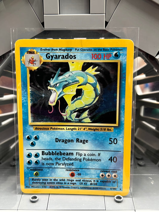 Gyarados 6/102 Holo - Base Set HEAVY PLAY (BS) WOTC Pokémon TCG