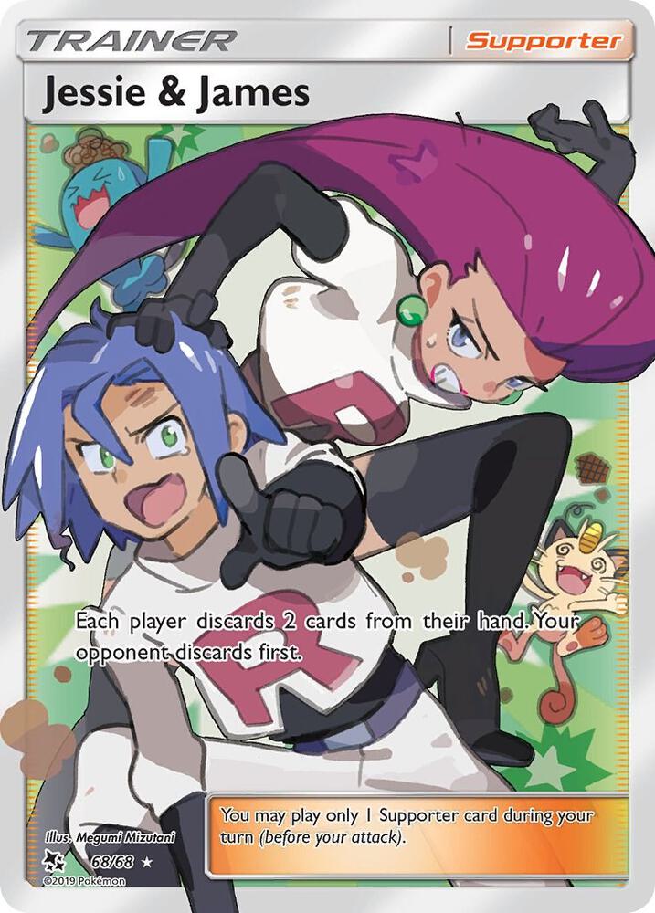 Jessie & James (Full Art) Holo Ultra Rare Hidden Fates 68/68