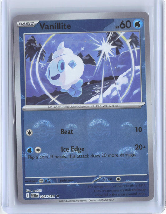 Vanillite (Poke Ball Pattern) 027/086 Common White Flare Pokemon Holo