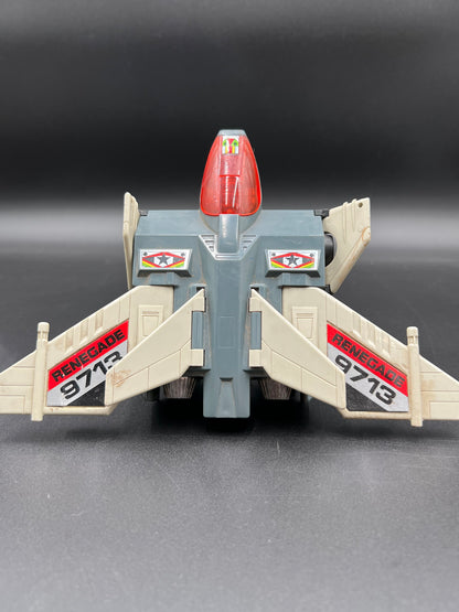 Vintage 1985 Bandai Gobots Renegade 9713 Figure Robot Transformer Toy incomplete and used