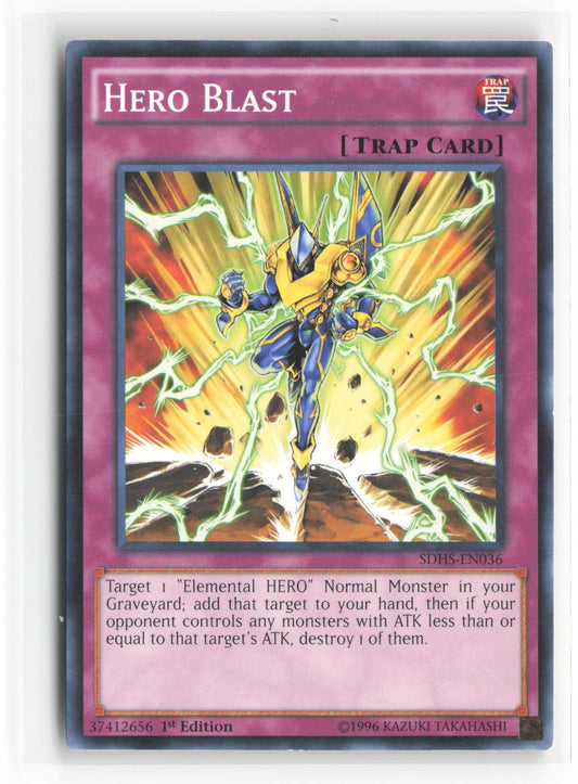 Hero Blast SDHS-EN036 Structure Deck: HERO Strike Yu-Gi-Oh 1st Edition