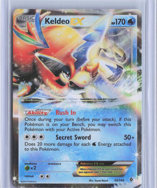 Keldeo EX 49/149 Holo EX Rare Boundaries Crossed Pokemon Holo TCG Card