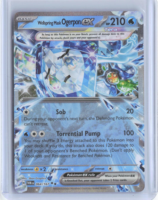 Wellspring Mask Ogerpon ex 064/167 Double Rare Twilight Masquerade Pokemon Holo