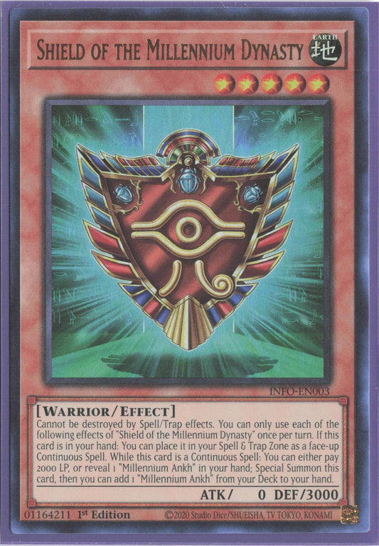 Shield of the Millennium Dynasty INFO-EN003 The Infinite Forbidden Yu-Gi-Oh 1st Edition