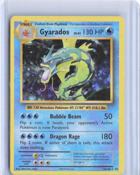 Gyarados 34/108 Holo Rare Evolutions Pokemon