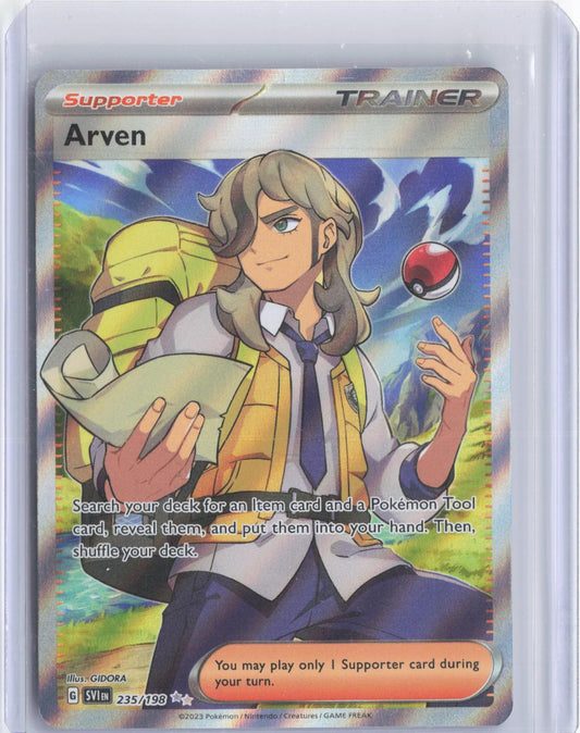 Arven 235/198 Ultra Rare Scarlet & Violet Pokemon Holo