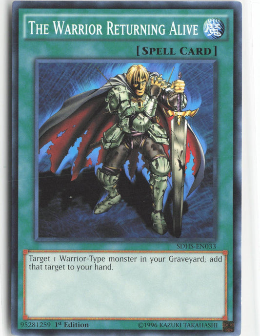 The Warrior Returning Alive SDHS-EN033 Structure Deck: HERO Strike Yu-Gi-Oh 1st Edition