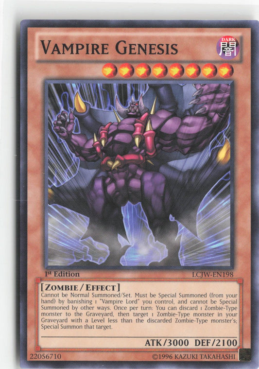 Vampire Genesis LCJW-EN198 Legendary Collection 4: Joey's World Yu-Gi-Oh 1st Edition