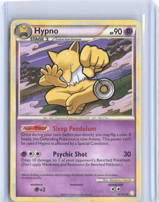 Hypno 23/123 Rare HeartGold & SoulSilver Pokemon TCG Card